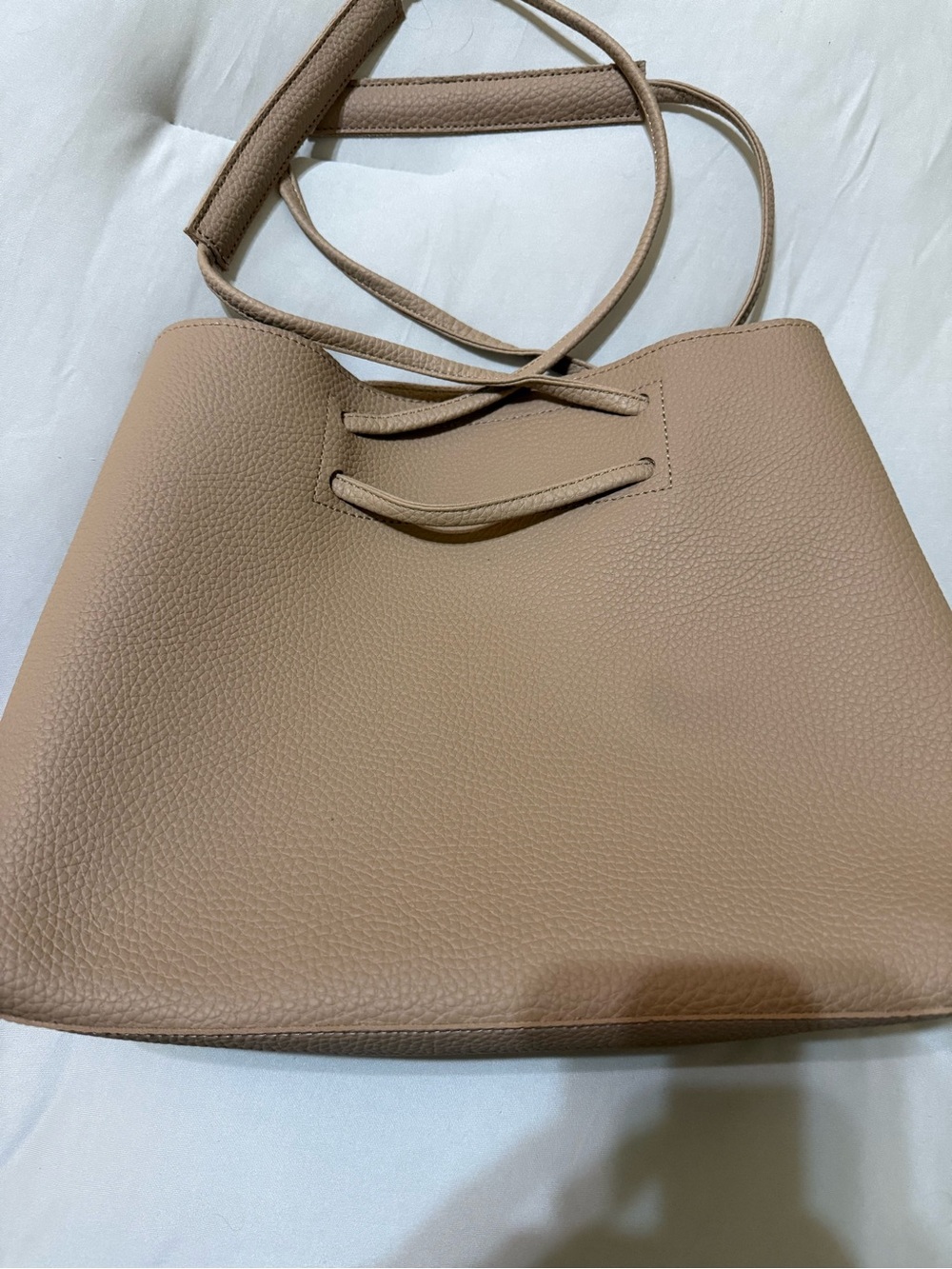 8 Other Reasons Leather Tote Bag in Taupe - Picture 2 of 4